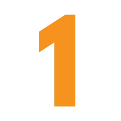An icon of the number one.