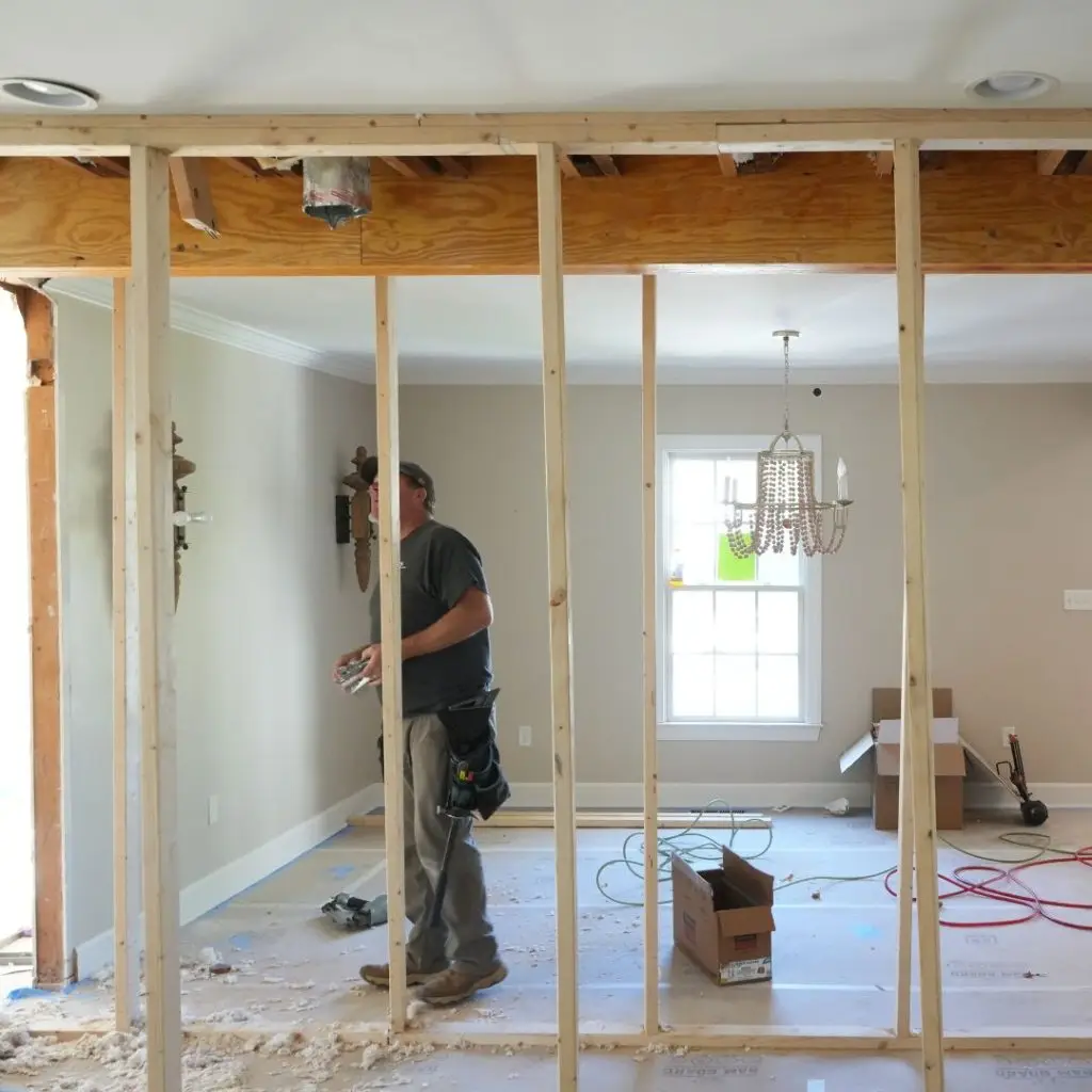 a person standing in a room